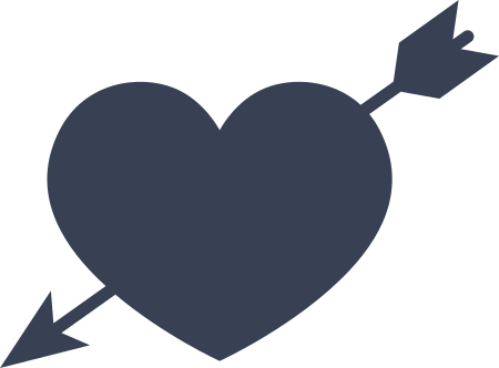 Simple Heart With Arrow Sticker