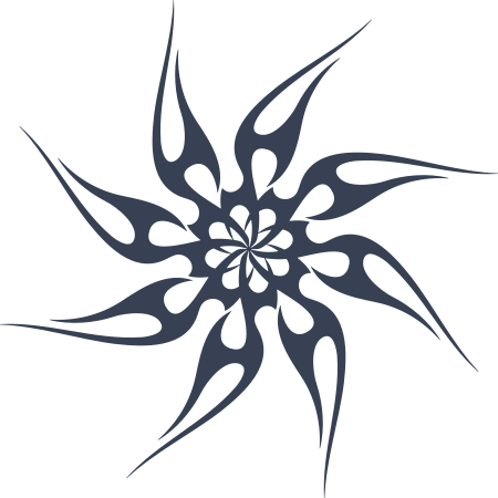Tribal Flames Wheel Sticker