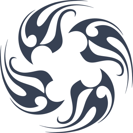 Tribal Flames In a Circle Sticker