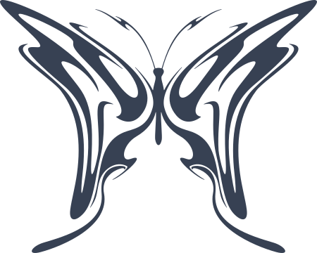 Intricate Butterfly Sticker