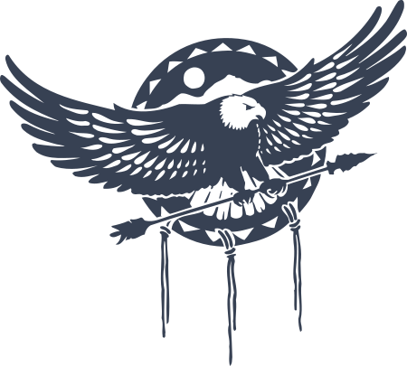 Eagle Flying with Arrow Sticker