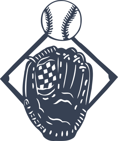 Baseball Glove and Ball Sticker
