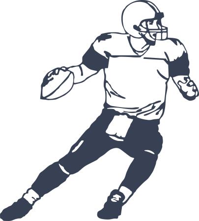 Cool Detailed Football Player Sticker