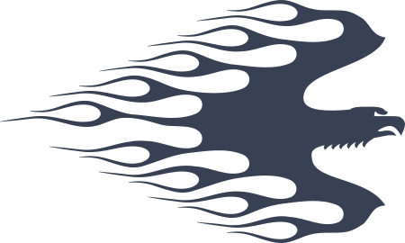 Eagle Bird with Flames Decal