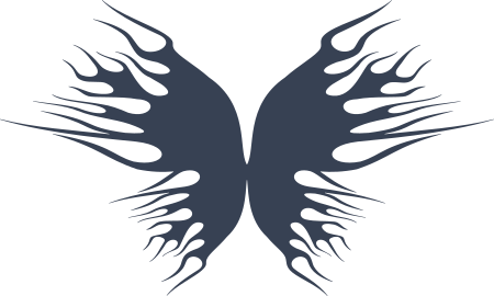 Butterfly with Flames Sticker