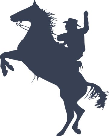 Cowboy & Bucking Horse Decal