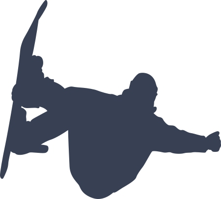 Sidways Snowboarder Sticker