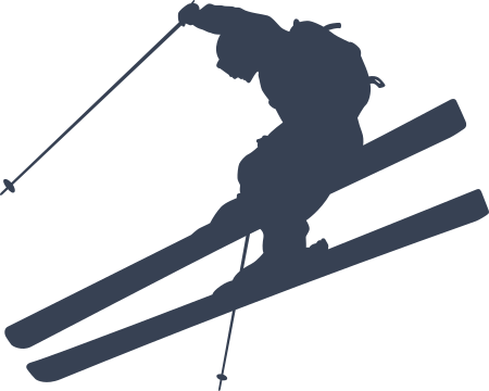 Brave Snow Skier Sticker
