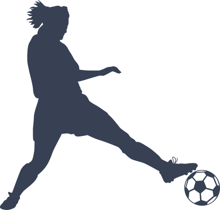 Girl Soccer Player Decal
