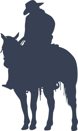 Cowboy and Horse Decal