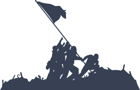 Soldiers Raising Flag on Iwo Jima Sticker