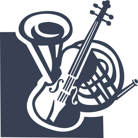 Violin and French Horn Sticker