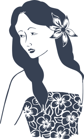 Hawaiian Girl Decal