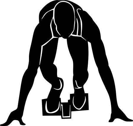 Runner In Ready Position Sticker