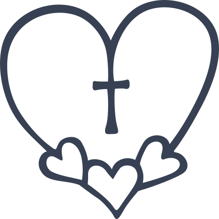 Hearts and Cross Decal