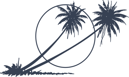 Palm Trees and Sun Sticker