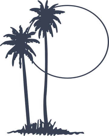 Palm Trees and Sun Decal
