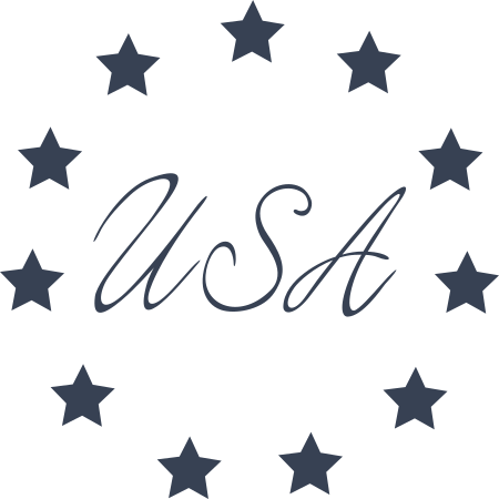 USA With Stars Sticker