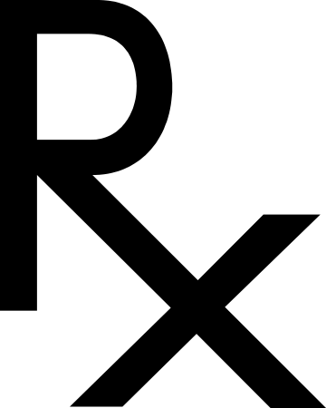 Prescription Symbol Sticker