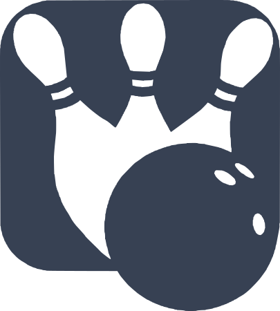 Bowling Ball and Three Pins Sticker