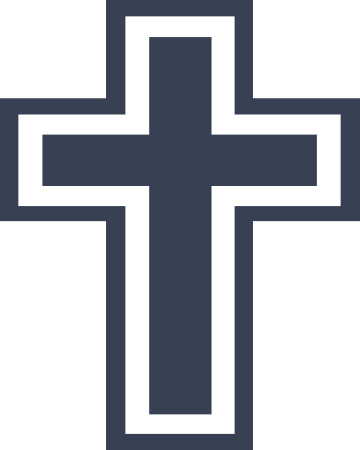 Cross With Outline Sticker