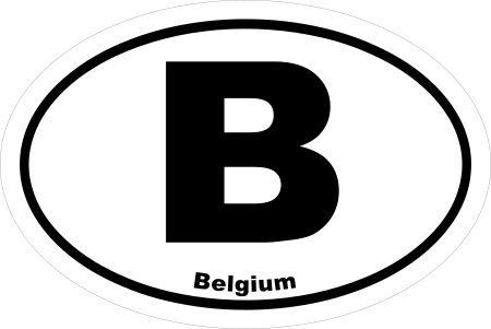 Belgium B Oval Euro Decal