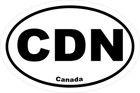 Canada CDN Oval Euro Decal