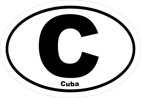 Cuba C Oval Euro Decal
