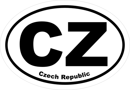 Czech Republic CZ Oval Euro Decal