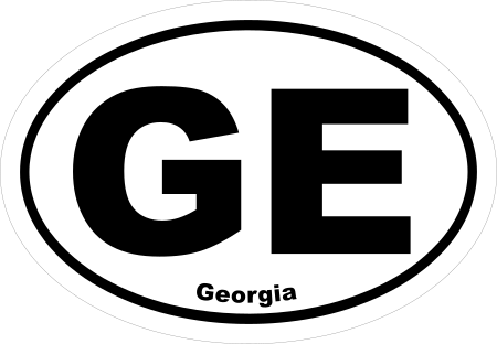 Georgia GE Oval Euro Decal