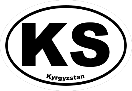 Kyrgyzstan KS Oval Euro Decal