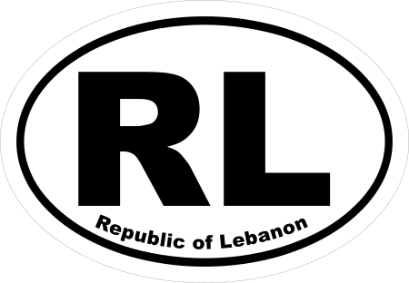 Republic of Lebanon RL Oval Euro Decal