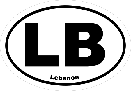 Lebanon LB Oval Euro Decal