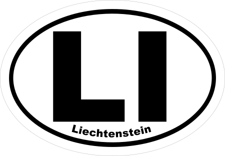 Liechtenstein LI Oval Euro Decal