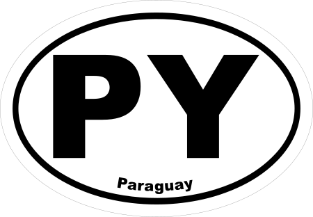 Paraguay PY Oval Euro Decal