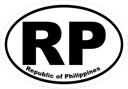 Republic of Philippines RP Oval Euro Decal