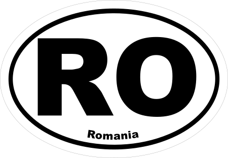 Romania RO Oval Euro Decal