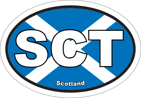 Scotland SCT Flag Oval Euro Decal