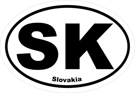 Slovakia SK Oval Euro Decal