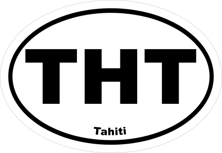 Tahiti THT Oval Euro Decal