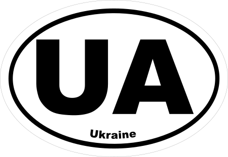 Ukraine UA Oval Euro Decal