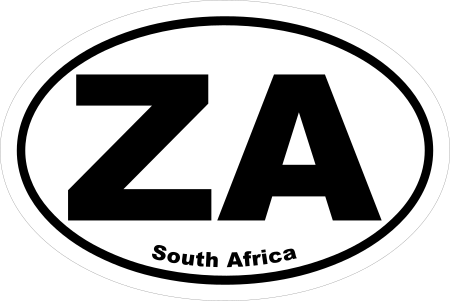 South Africa ZA Oval Euro Decal