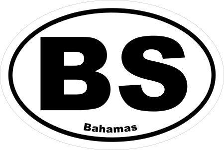 Bahamas BS Oval Euro Decal