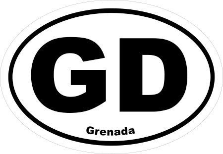 Grenada GD Oval Euro Decal