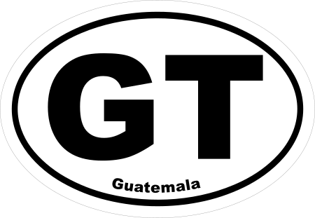 Guatemala GT Oval Euro Decal