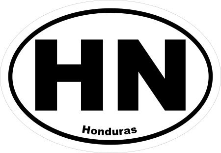 Honduras HN Oval Euro Decal