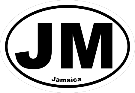 Jamaica JM Oval Euro Decal