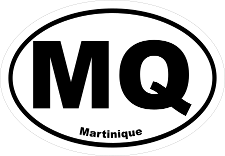 Martinique MQ Oval Euro Decal