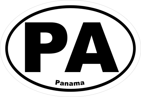 Panama PA Oval Euro Decal