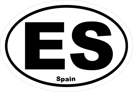 Spain ES Oval Euro Decal